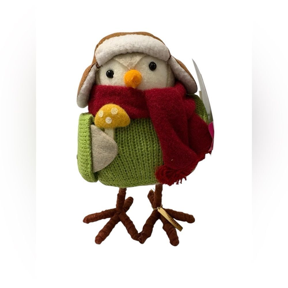 Winter Spritz Bird Plush‎ with Red and Green Outfit